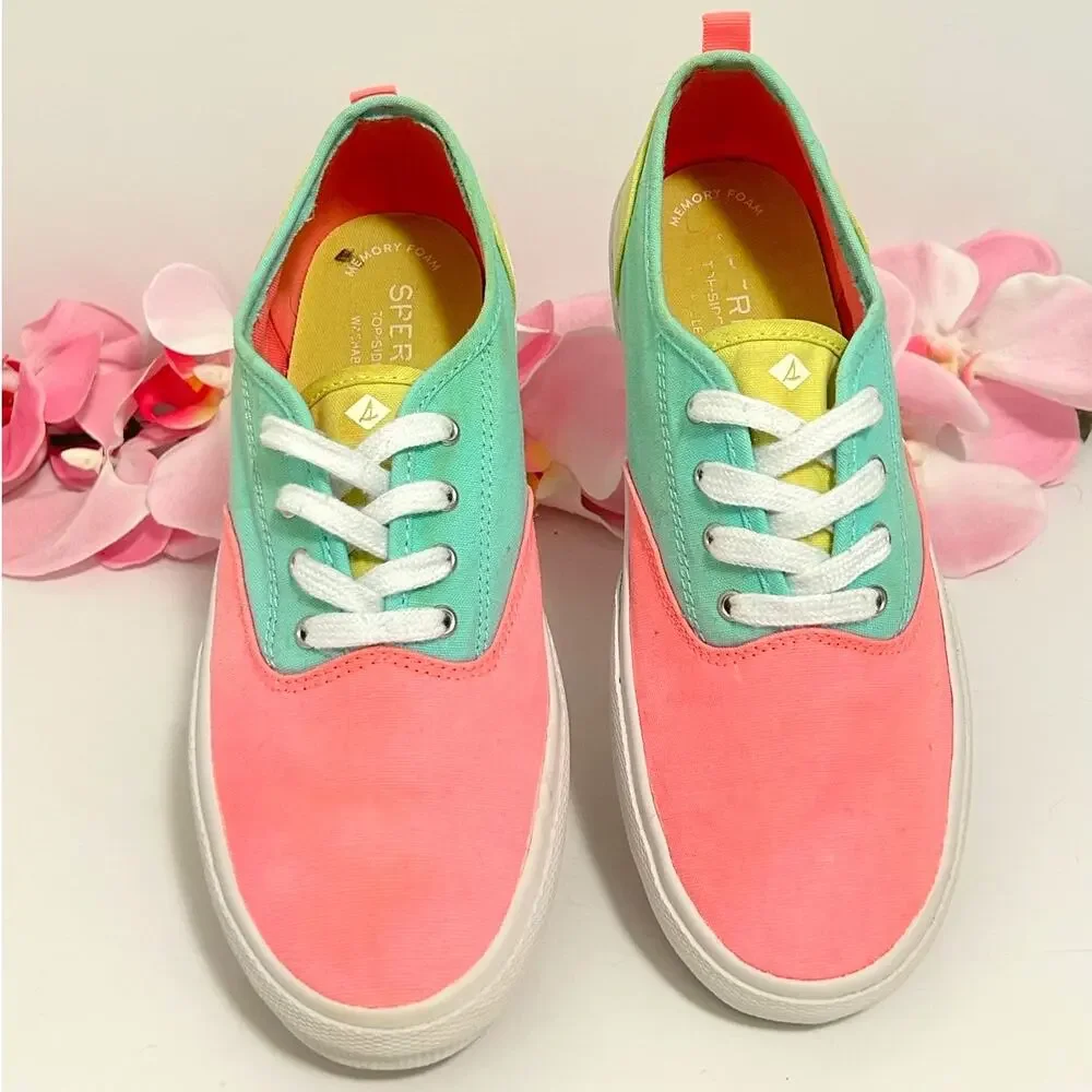Sperry Top-Sider Pier Wave CVO Jr Colorblock Sneakers Kids Size 4.5
